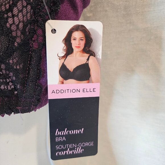 Additional Elle Purple & Black Lace Bra - Size 38C - Picture 3 of 6